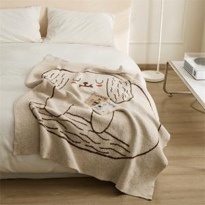 Cartoon Dog Soft Couch Throw Summer Camping Blanket