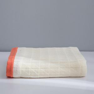 Bi-Colored Knitting Office Blanket Minimalist Cotton Beddings