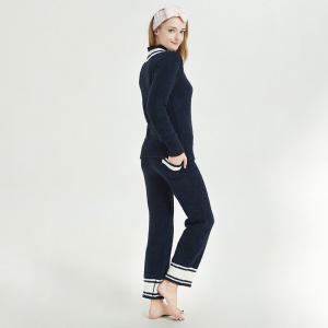 V-Neck Pajamas Top with Soft Long Pant Sets