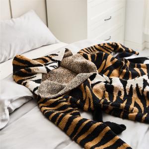 Unisex Leopard Print Bathrobe Home Spa Robe