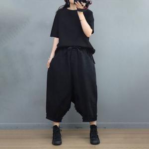 Hippie Style Fringed Harem Pants Pop Colored Fisherman Pants