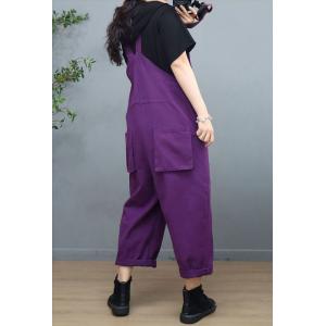 Hip Pockets Cotton 90s Overalls Straight Legs Summer Overalls