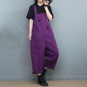 Hip Pockets Cotton 90s Overalls Straight Legs Summer Overalls