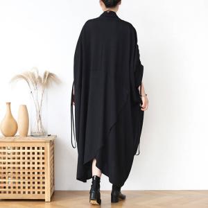 Loose-Fit Draped Cocoon Dress Pleated Modest Caftan