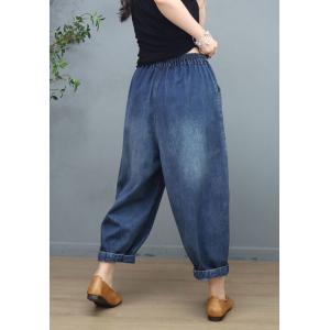 Ethnic Patchwork Loose Mom Jeans Ladies Summer Jeans