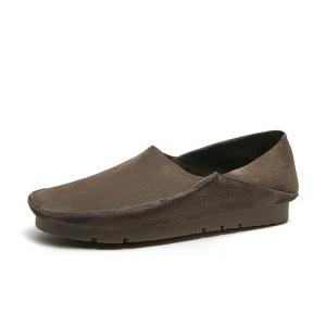 Wide Toe Summer Leather Flats Womens Plain Comfy Shoes