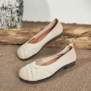 Cross Bandage Leather Beach Flats Ladies Cozy Resort Footwear