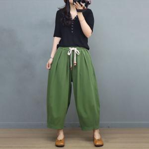 Cozy Summer Wide Leg Sweat Pants Casual Plain Cotton Pants