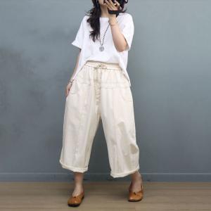 Comfy Cotton Beach Pants Casual Loose Resort Pants