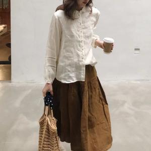 Lantern Sleeves Hollow Out Linen Blouse Comfy Beach Shirt