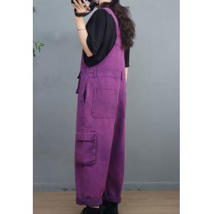 Street Chic Versatile Gardening Overalls Denim Cargo Overalls