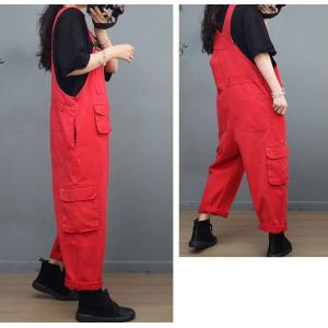 Street Chic Versatile Gardening Overalls Denim Cargo Overalls