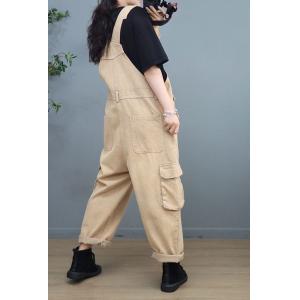 Street Chic Versatile Gardening Overalls Denim Cargo Overalls