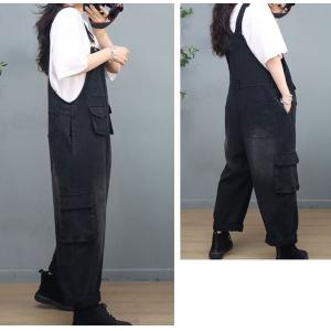 Street Chic Versatile Gardening Overalls Denim Cargo Overalls