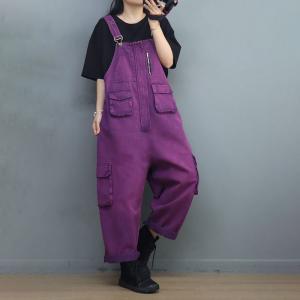 Street Chic Versatile Gardening Overalls Denim Cargo Overalls