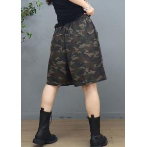 Drawstring Waist Camo Shorts Summer Wide Leg Jorts