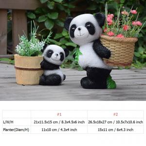 Outdoor Garden Panda Ornaments Creative Resin Animal Flower Pots for Balcony Courtyard