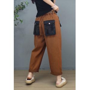 90s Fashion Baggy Ripped Jeans Contrast Colored Cargo Pants