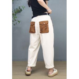 90s Fashion Baggy Ripped Jeans Contrast Colored Cargo Pants