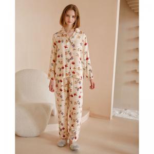 Bunny and Bear Long Sleeves Shirt with Silky Long Pajamas Pants