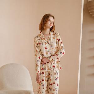 Bunny and Bear Long Sleeves Shirt with Silky Long Pajamas Pants