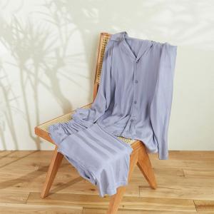 Casual Style Cozy Silky Blue Gray Sleep Wear Sets