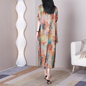 Beach Chic Printed Layering Dress Colorful Cocoon Travel Dress