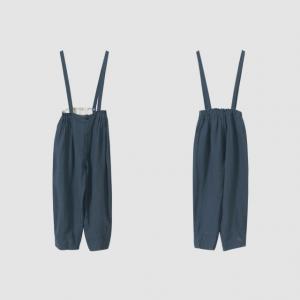 Preppy Style Linen Suspender Pants Backless Summer Pants