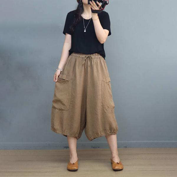 Cozy Summer Wide Leg Pants Linen Resort Pants