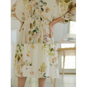 High Waist Floral Silk Sleep Dress V-Neck Summer Pajamas Dress