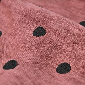 Embroidery Polka Dot Harem Pants Linen Customized Trousers