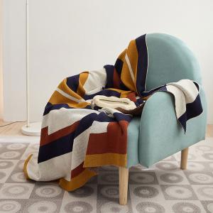 Abstract Geometric Patterned Cotton Blanket