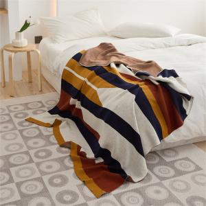 Abstract Geometric Patterned Cotton Blanket