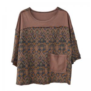 Ethnic Printed Casual Tee Oversized Cotton T-shirt for Women