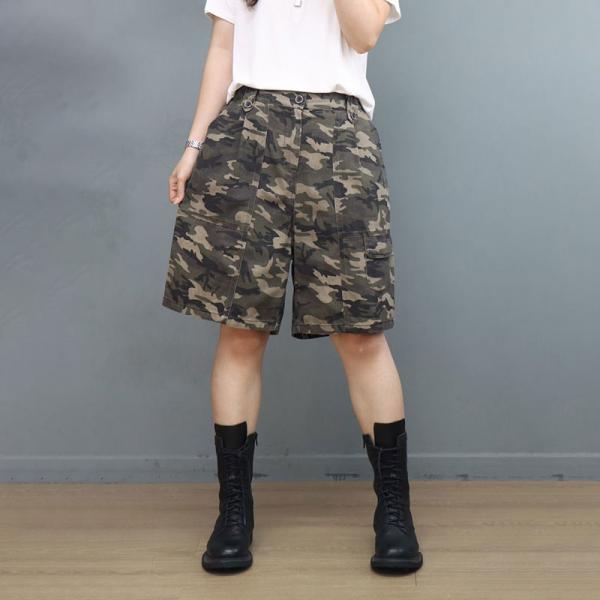 Wide Leg Camo Bermuda Shorts Womens Baggy Jorts