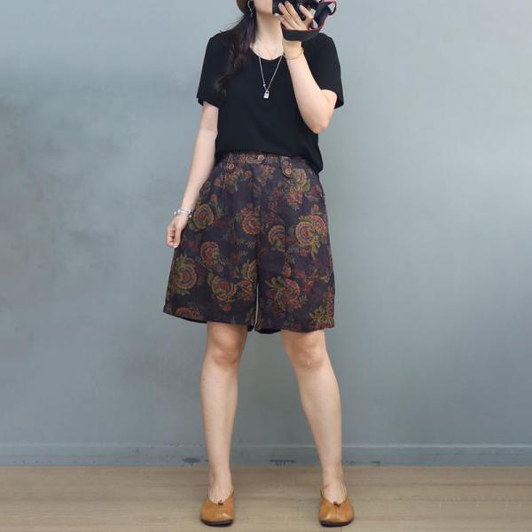 Straight Legs Linen Bermuda Shorts Cozy Suit Short Pants