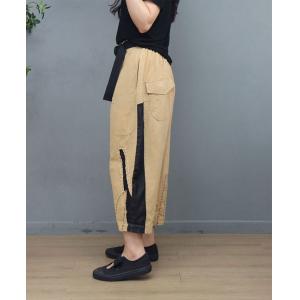 Street Chic Cotton Cargo Pants Patchwork Embroidery Pants