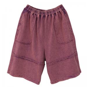 Leisure Style Cotton Bermuda Shorts Plain Sweat Shorts