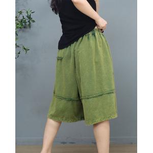 Leisure Style Cotton Bermuda Shorts Plain Sweat Shorts