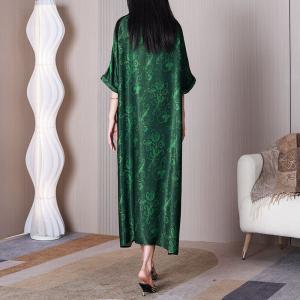 Morning Glory Silk Caftan Dress High-Quality Concert Dress