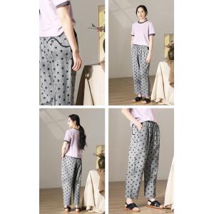 Business Casual Polka Dot Pants Linen Tapered Pants