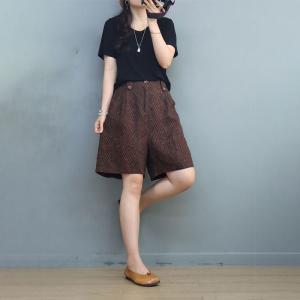 Straight Legs Linen Bermuda Shorts Cozy Suit Short Pants