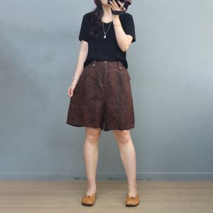 Straight Legs Linen Bermuda Shorts Cozy Suit Short Pants