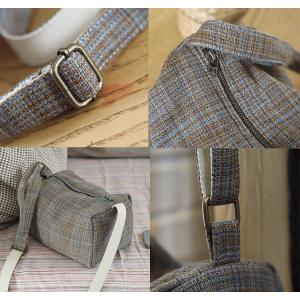 Cotton Linen Knitting Shoulder Bag Preppy Style Student Bag
