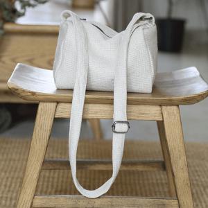 Cotton Linen Knitting Shoulder Bag Preppy Style Student Bag