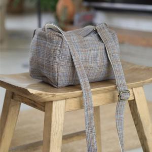 Cotton Linen Knitting Shoulder Bag Preppy Style Student Bag