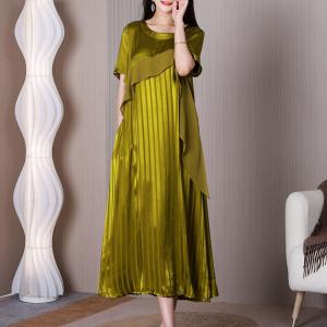 High-Quality Flouncing Dress Silky Glittering Dress