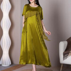 High-Quality Flouncing Dress Silky Glittering Dress