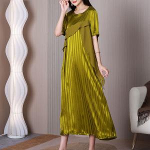 High-Quality Flouncing Dress Silky Glittering Dress