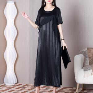 High-Quality Flouncing Dress Silky Glittering Dress